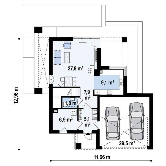 Projekt domu Z156 A -