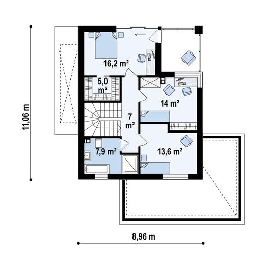 Projekt domu Z156 A -