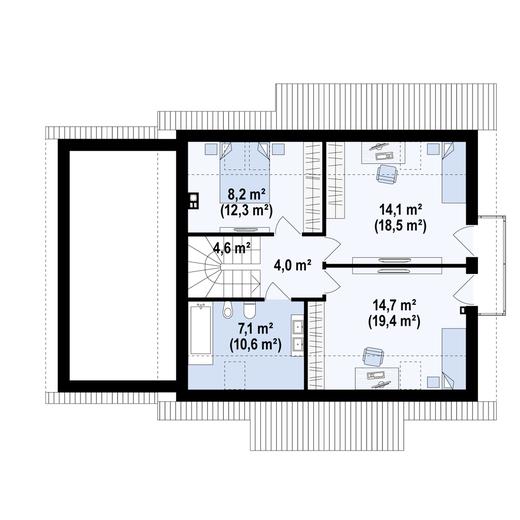 Projekt domu Z162 D GLv2