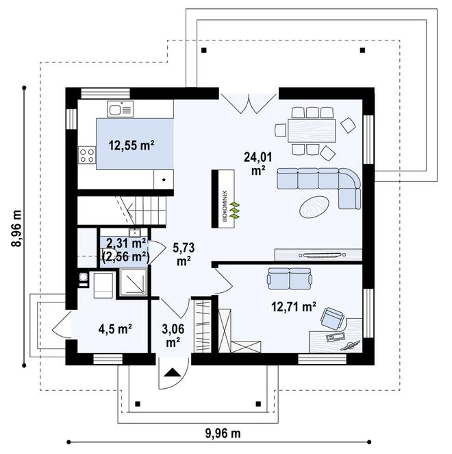 Projekt domu Z162 v3