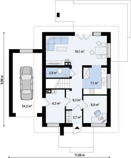 Projekt domu Z177 GL