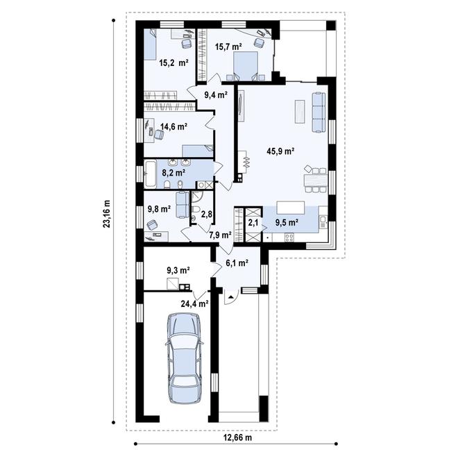 Projekt domu Z195 GF