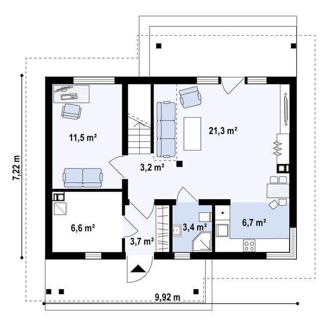 Projekt domu Z210 D v1