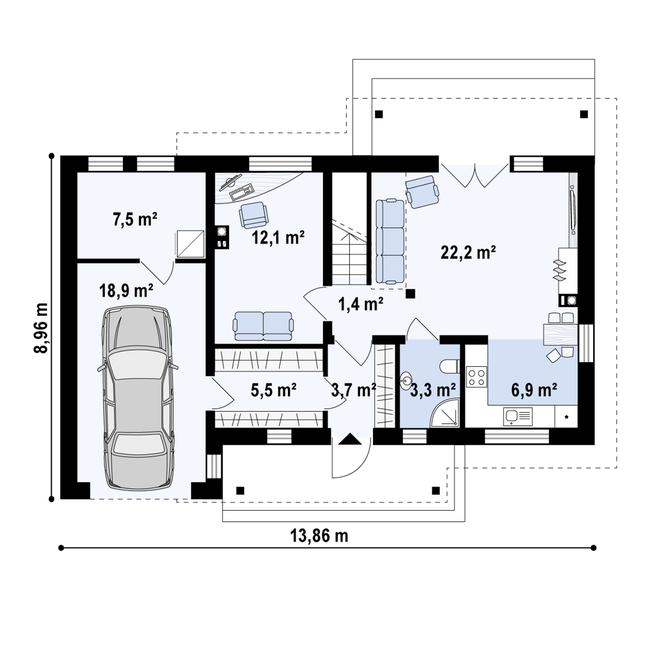 Projekt domu Z210 GLt