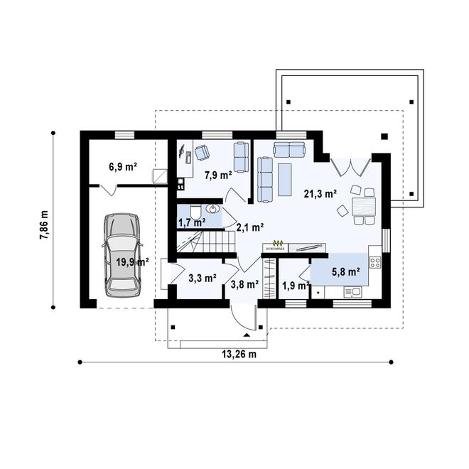Projekt domu Z212 GL