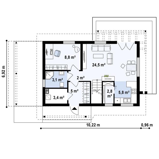 Projekt domu Z216 D +