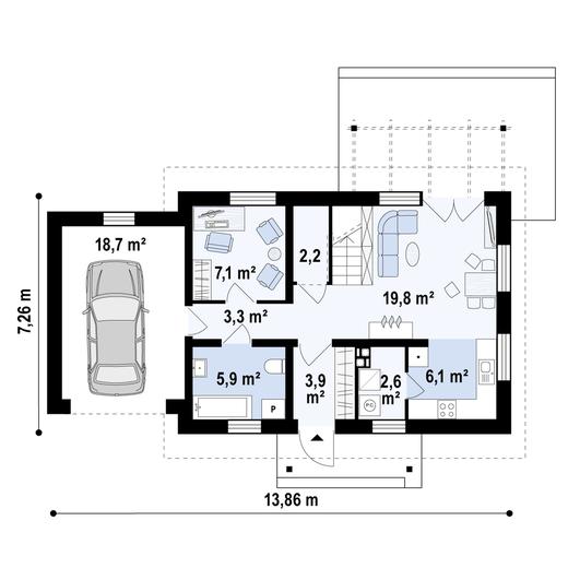 Projekt domu Z220 v2