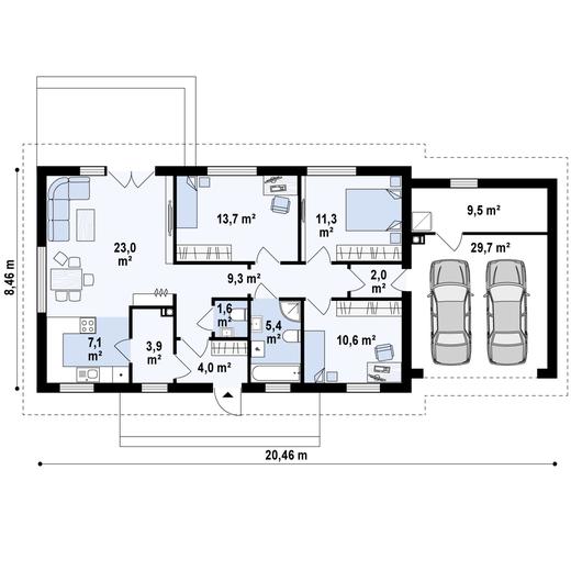 Projekt domu Z241 GP2