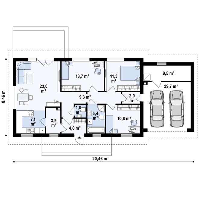 Projekt domu Z241 GP2