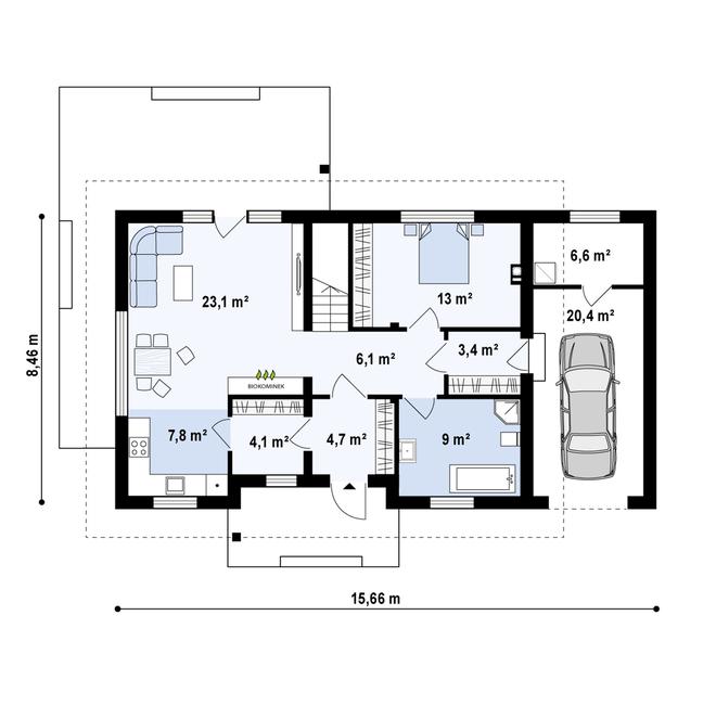 Projekt domu Z244 GP