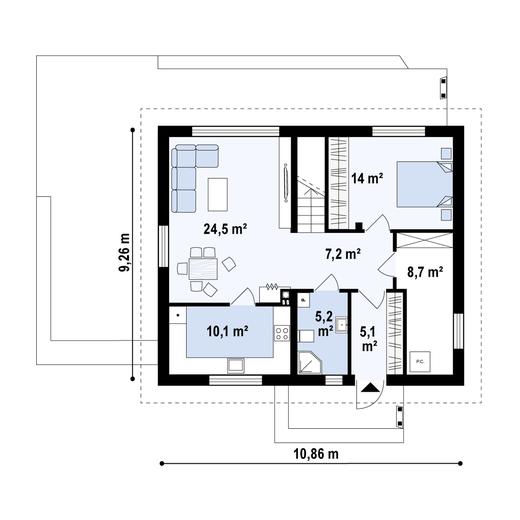 Projekt domu Z255 B pc