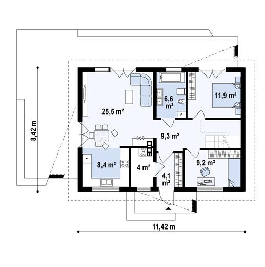 Projekt domu Z255 D a