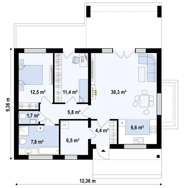 Projekt domu Z256 pc