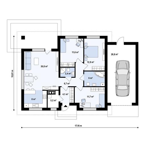 Projekt domu Z273 a GP