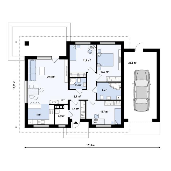 Projekt domu Z273 a GP