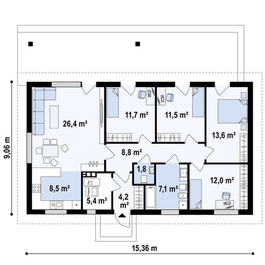 Projekt domu Z376 35