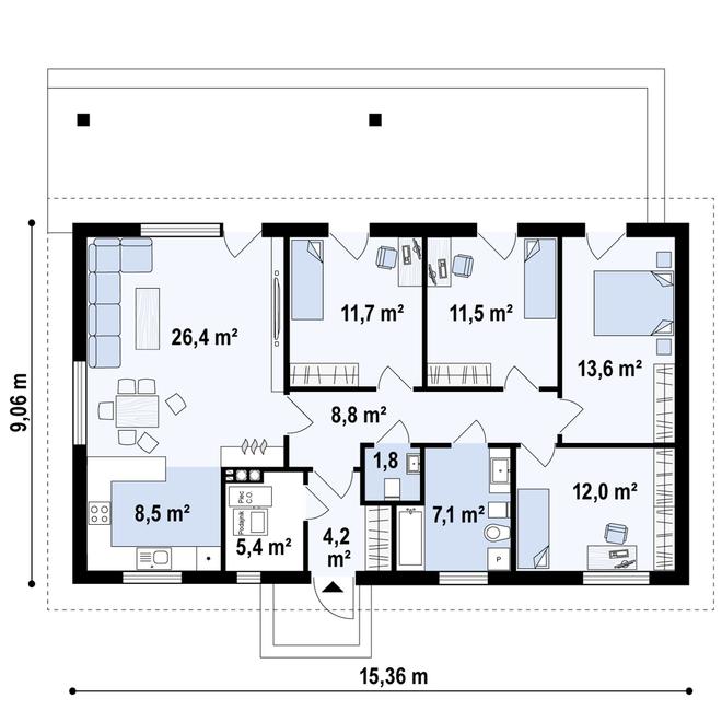 Projekt domu Z376 35