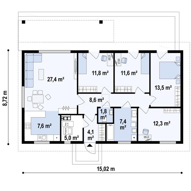 Projekt domu Z376 D 35