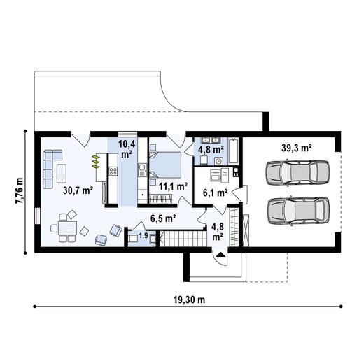 Projekt domu Zx40 2m