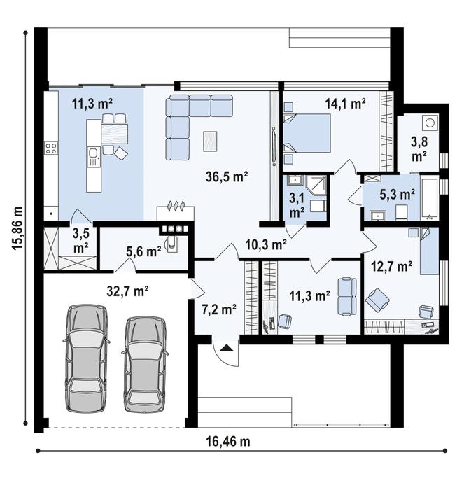 Projekt domu Zx72 minus