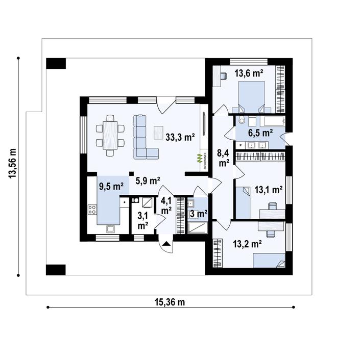 Projekt domu Zx83 30