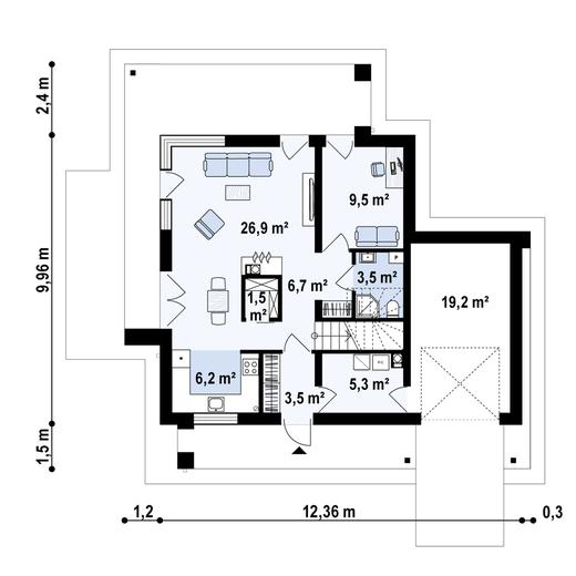 Projekt domu Zx92 GP
