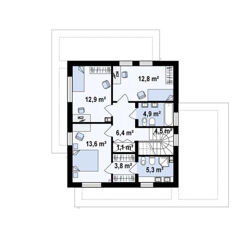 Projekt domu Zx92 GP