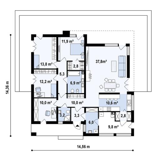 Projekt domu Zx103 bG