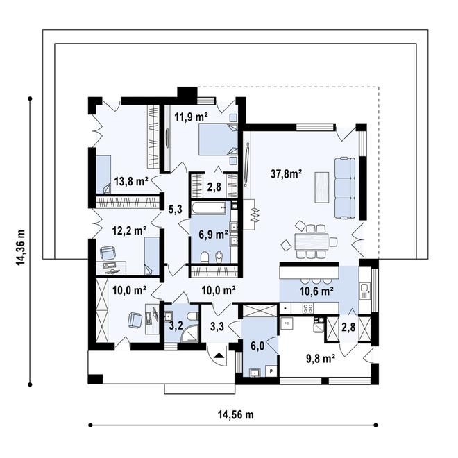 Projekt domu Zx103 bG