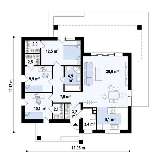 Projekt domu Zx105 B