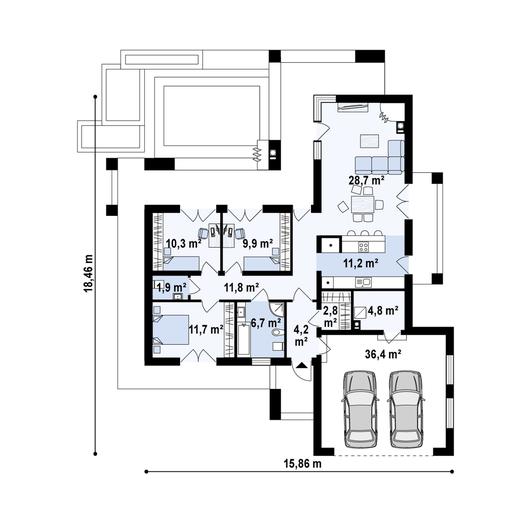 Projekt domu Zx137 -