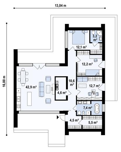 Projekt domu Zx201 D