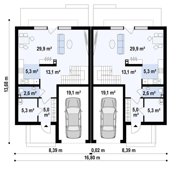 Projekt domu Zb5 duo