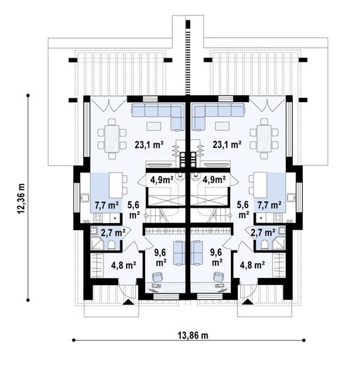 Projekt domu Zb26 Duo