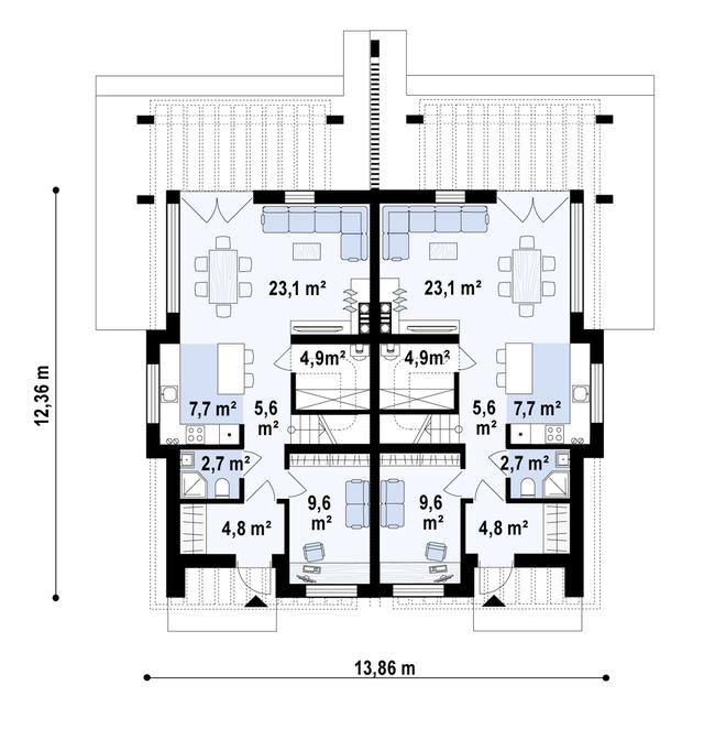 Projekt domu Zb26 Duo