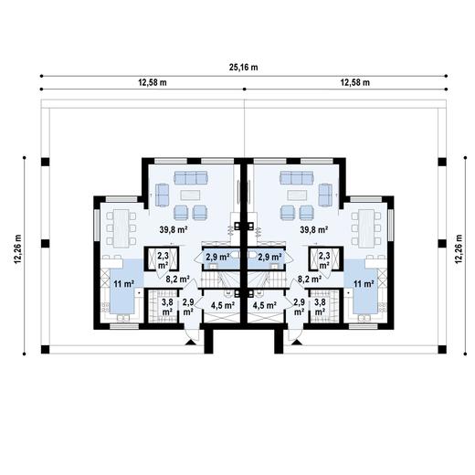 Projekt domu Zb32 duo