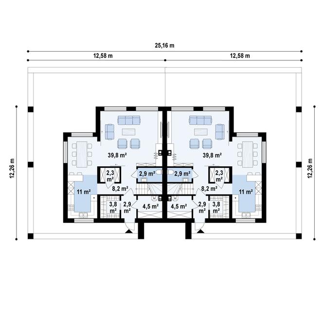 Projekt domu Zb32 duo