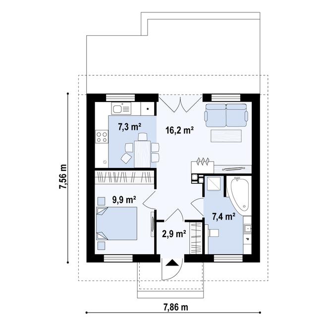 Projekt domu Z60 40 sd
