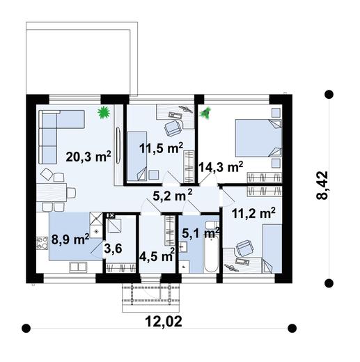 Projekt domu Z514 D 40