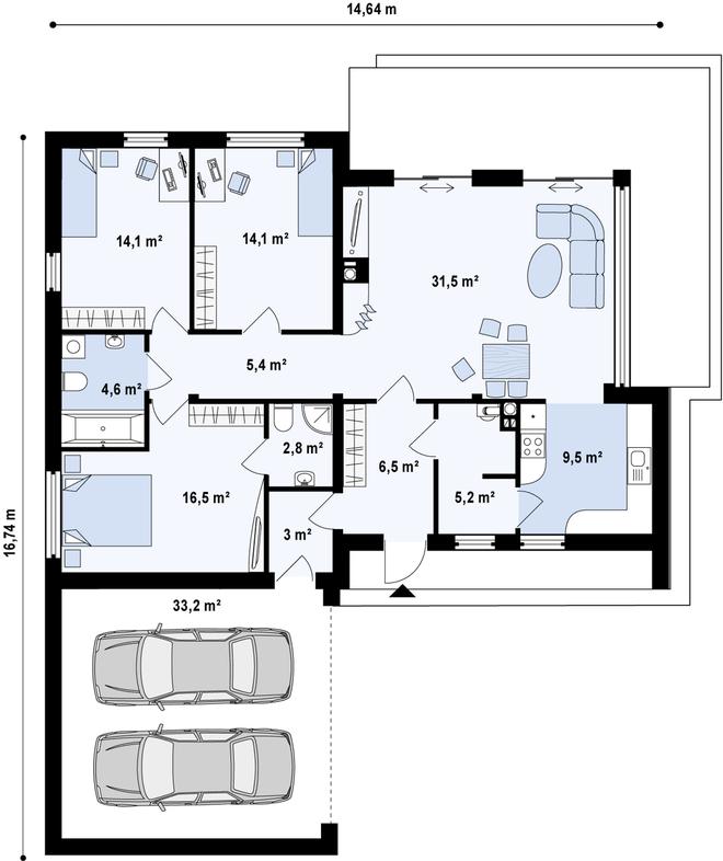 Projekt domu Zx35 GL2