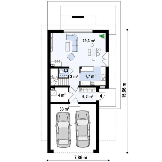 Projekt domu Z292 v2