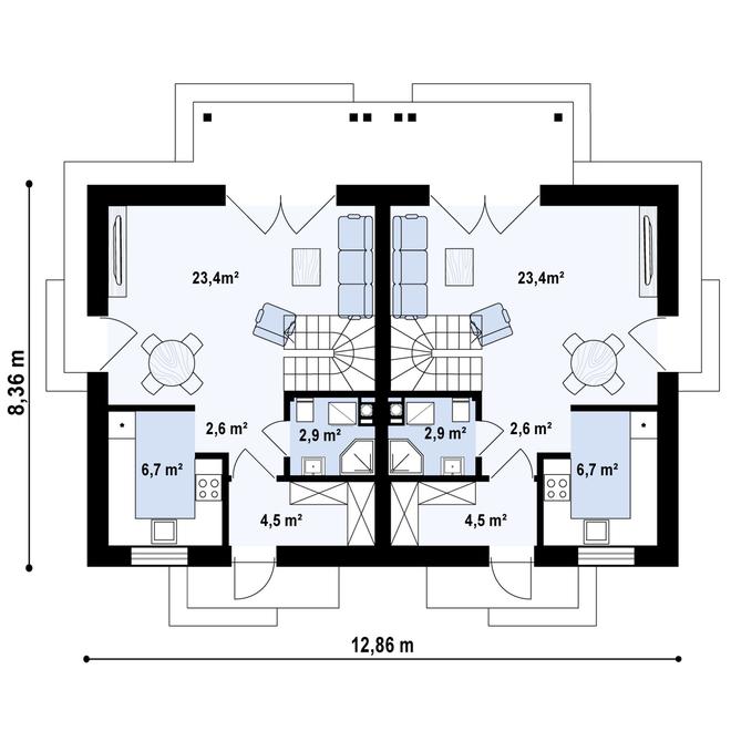 Projekt domu Zb47 duo