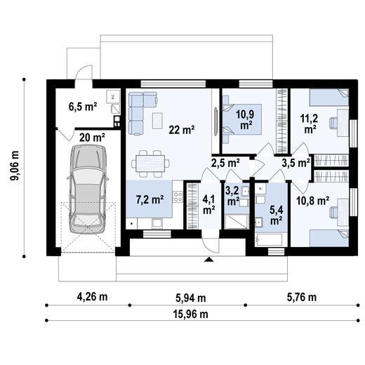 Projekt domu Z428 st