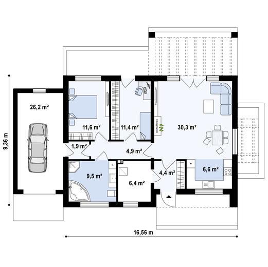 Projekt domu Z256 GL