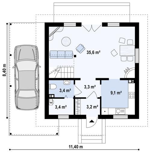 Projekt domu Z1 D WL