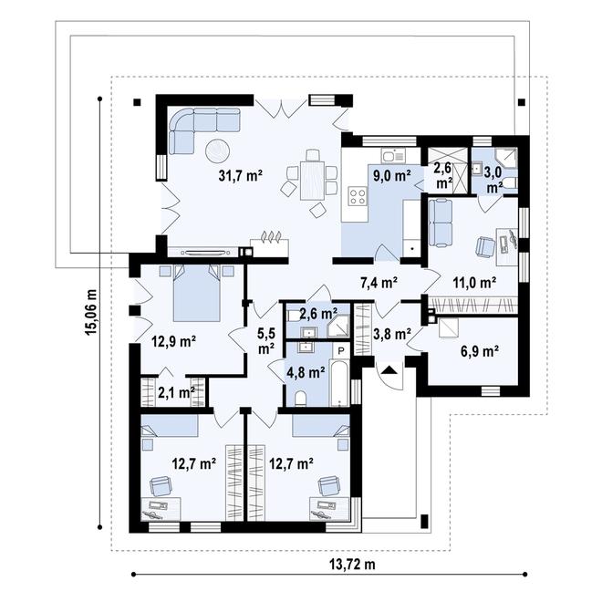 Projekt domu Z204 bG