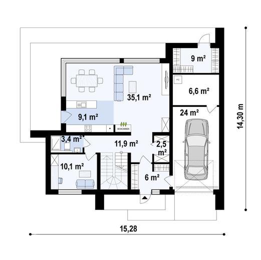 Projekt domu Z456