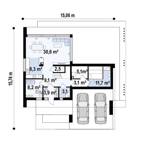 Projekt domu Zx167