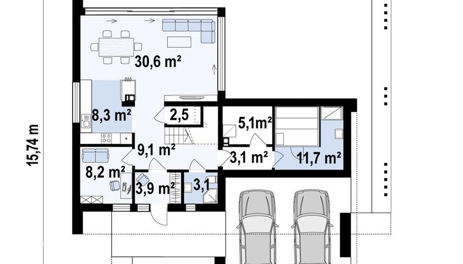 Projekt domu Zx167