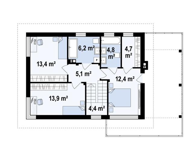 Projekt domu Zx63 B +